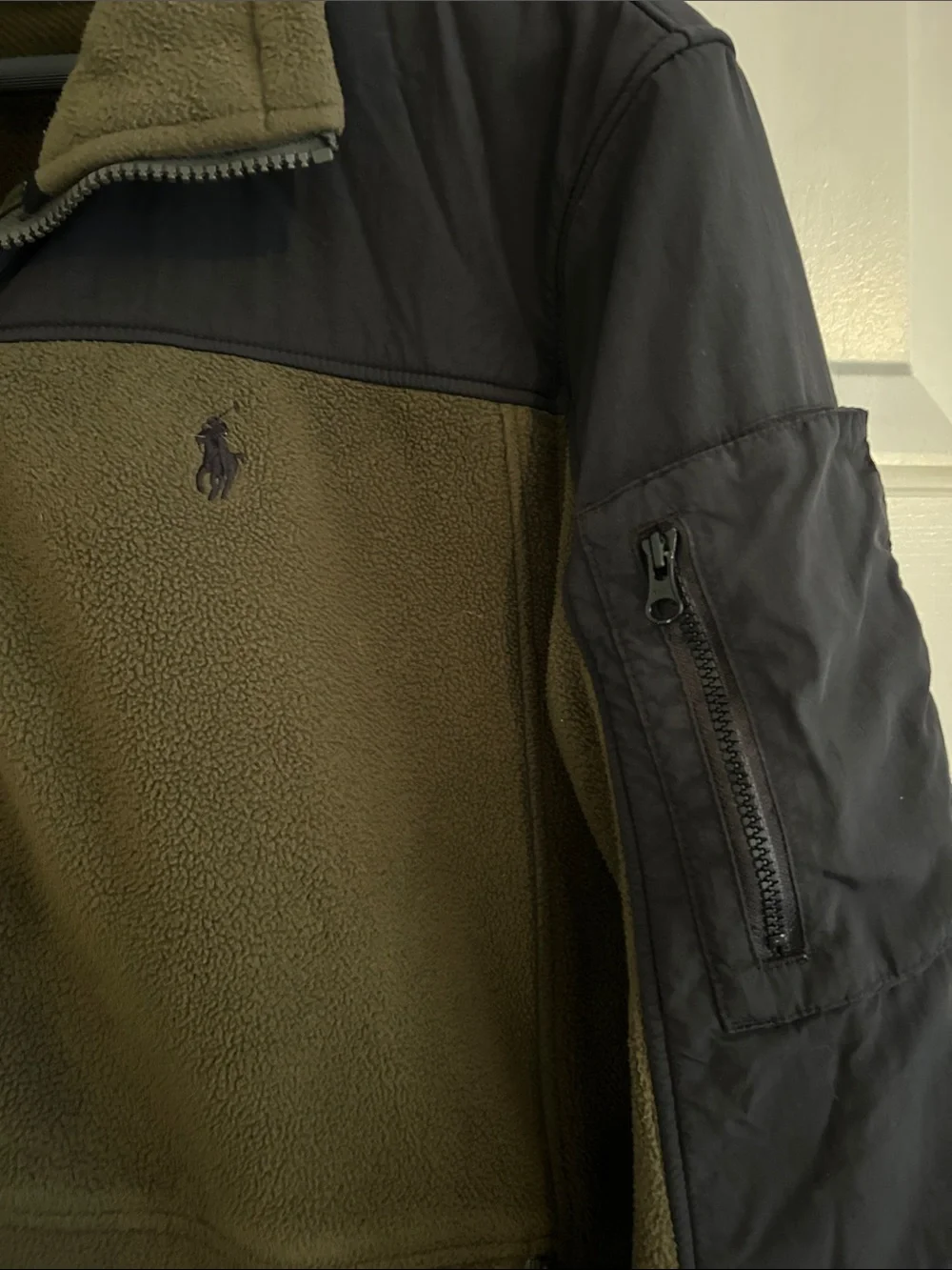 Polo by Ralph Lauren Denali Fleece Polartec Jacket Olive and Black, Men’s Size M